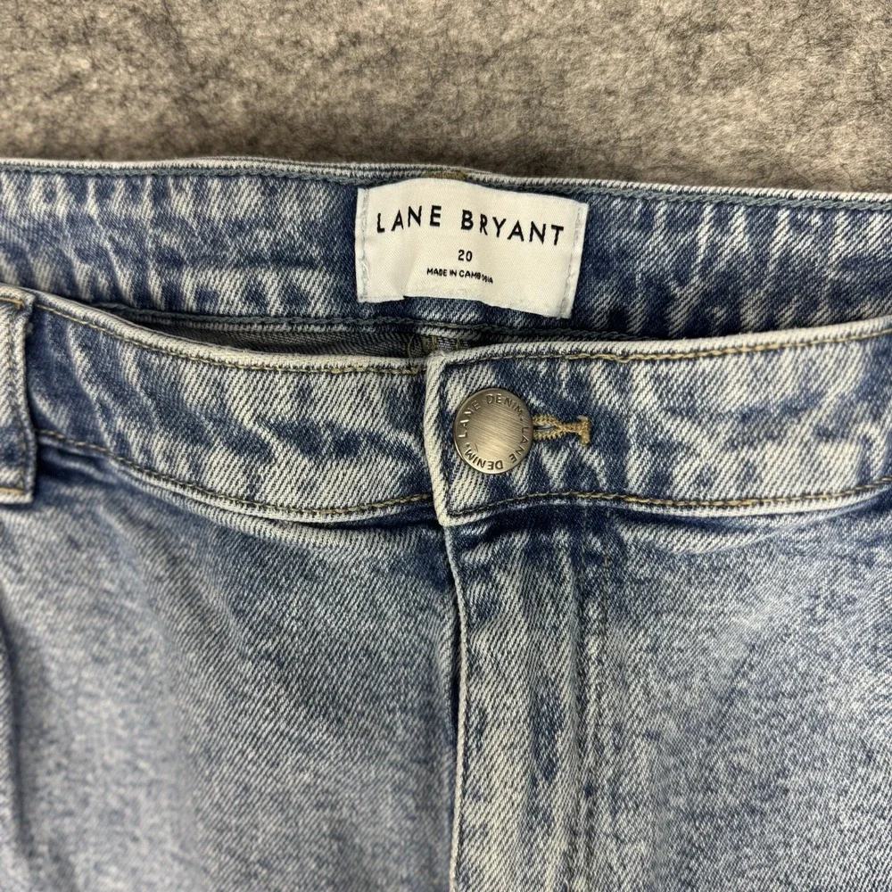 Lane Bryant Jean Shorts Signature Fit Mid Rise‎ Boyfriend Bermuda Plus Size 20